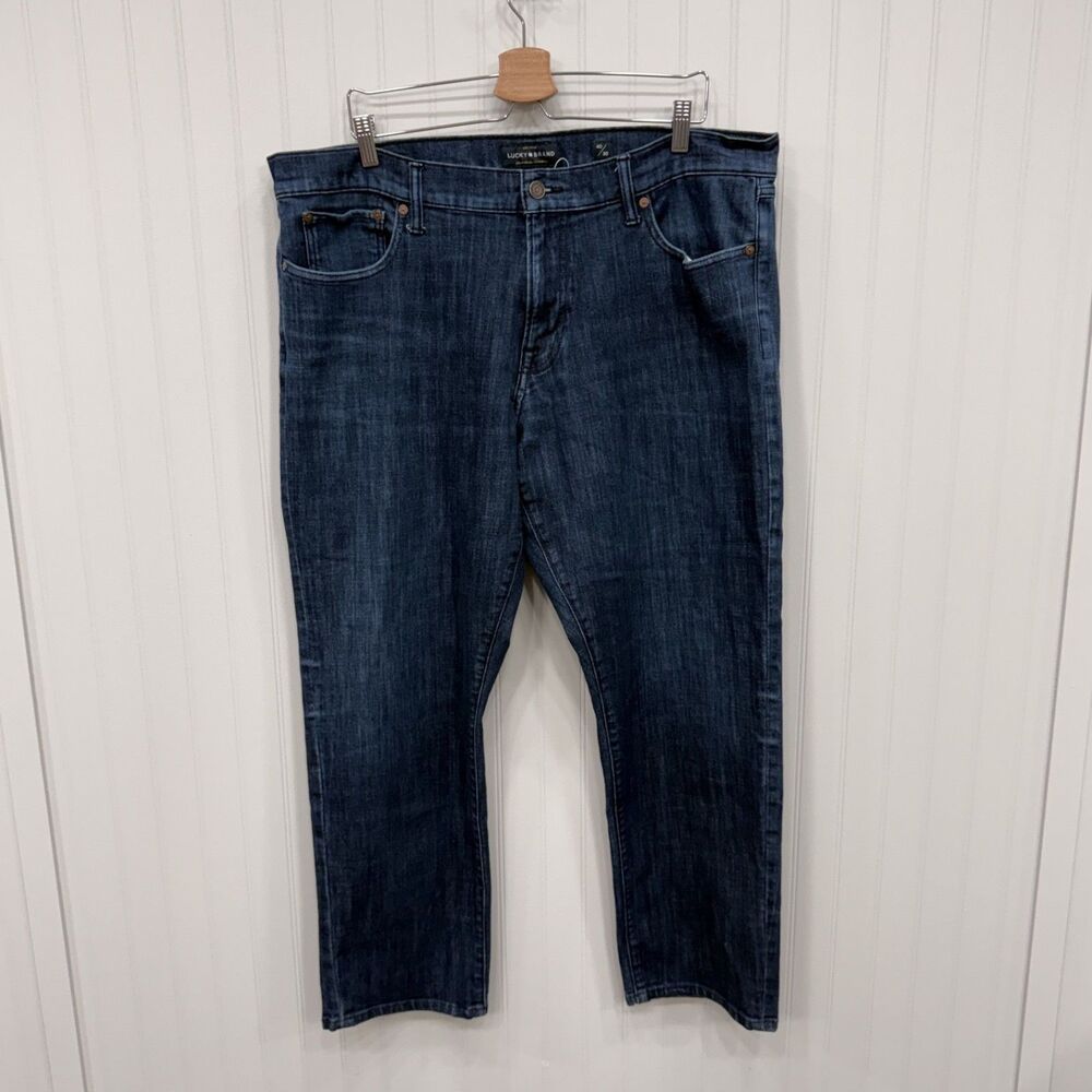 Lucky Brand Men’s W40xL30 Blue 221 Straight Fit Dark Wash Denim Jeans Stretch